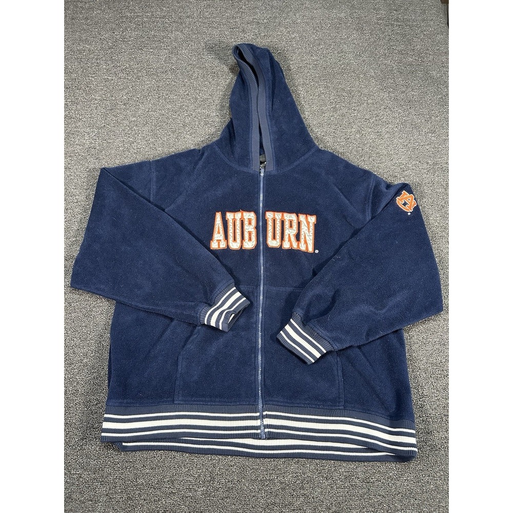 Vintage Starter Auburn‎ Tigers Jacket Men's XL Blue Full Zip Striped Embroidered